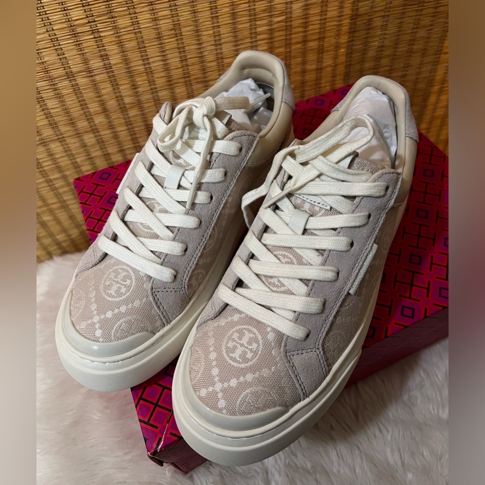 NIB Tory Burch T MONOGRAM LADYBUG SNEAKER size 7.5